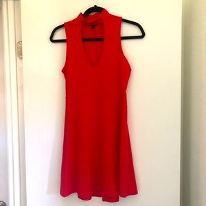 Express High Neck Cut Out Skater Dress